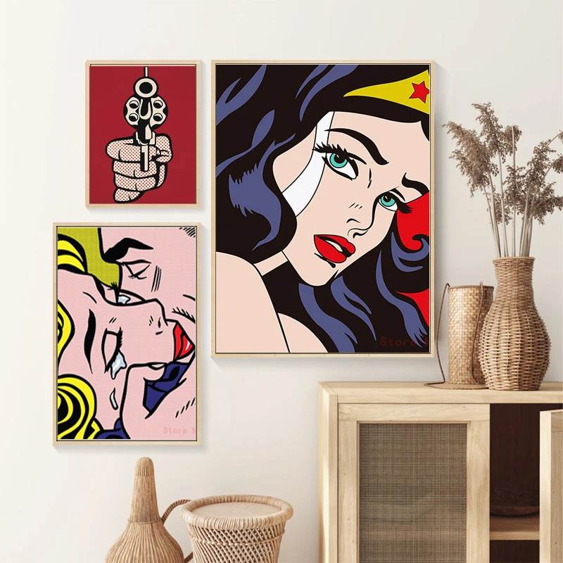 Pop Art Roy Lichtenstein Artwork Poster Canvas Art Painting Abstract Wall Art Pictures For Living Room Hallway Wall Home Decor
Pop Art Roy Lichtenstein Artwork Poster Canvas Art Painting Abstract Wall Art Pictures For Living Room Hallway Wall Home Decor