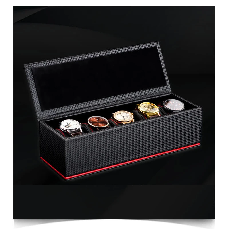Watch Holder 5 Slots Carbon Fiber Watch Box Organizer Jewelry Storage Case
Watch Holder 5 Slots Carbon Fiber Watch Box Organizer Jewelry Storage Case