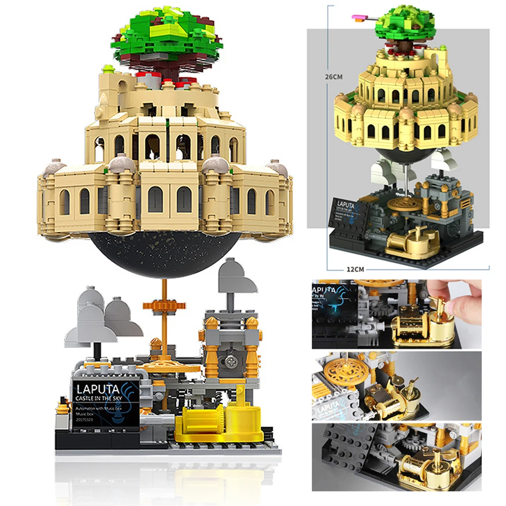 1179PCS Castle In The Sky Blocks Laputa Castle creative Music Box Building Blocks Castle Model Set Bricks For Kids Gifts Toy
1179PCS Castle In The Sky Blocks Laputa Castle creative Music Box Building Blocks Castle Model Set Bricks For Kids Gifts Toy