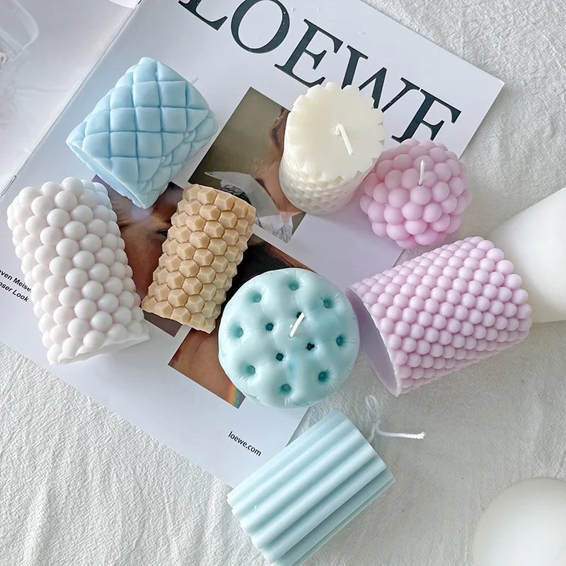Geometric Cylinder Series Aromatherapy Candle Silicone Mould DIY Ball Handmade Soap Ornament Cake Mold Candle Making Supplies
Geometric Cylinder Series Aromatherapy Candle Silicone Mould DIY Ball Handmade Soap Ornament Cake Mold Candle Making Supplies