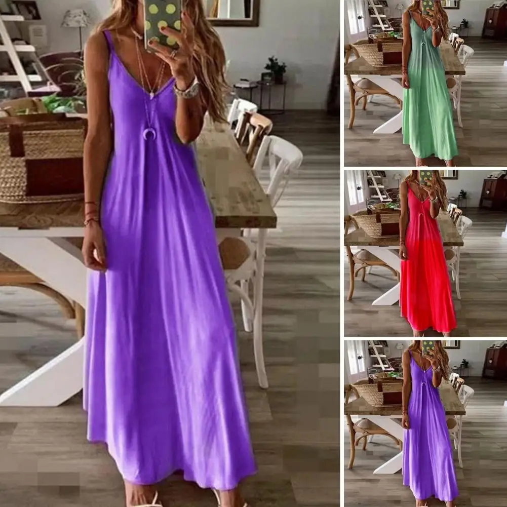 Summer Vest Dress V-neck Spaghetti Strap Dress Gradient Color Backless Sleeveless Lady Strappy Dress Loose A-line Female Dress
Summer Vest Dress V-neck Spaghetti Strap Dress Gradient Color Backless Sleeveless Lady Strappy Dress Loose A-line Female Dress