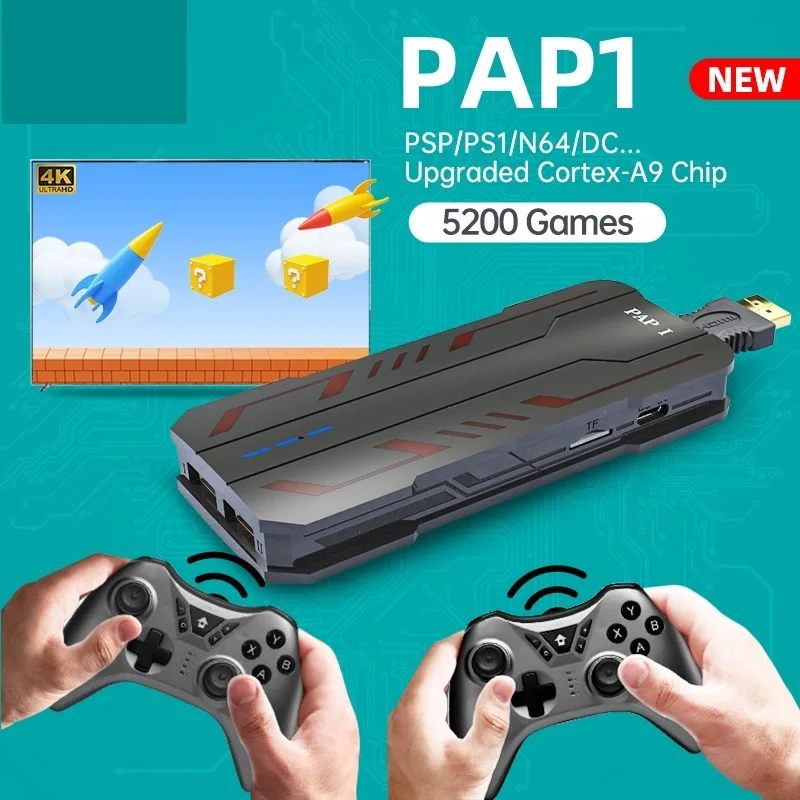POWKIDDY New PAP1 32 Bit Retro Game Console Family TV Mini Game Box Built In 5200 Games PS1 Game Emulator Support 4K HD Out
POWKIDDY New PAP1 32 Bit Retro Game Console Family TV Mini Game Box Built In 5200 Games PS1 Game Emulator Support 4K HD Out