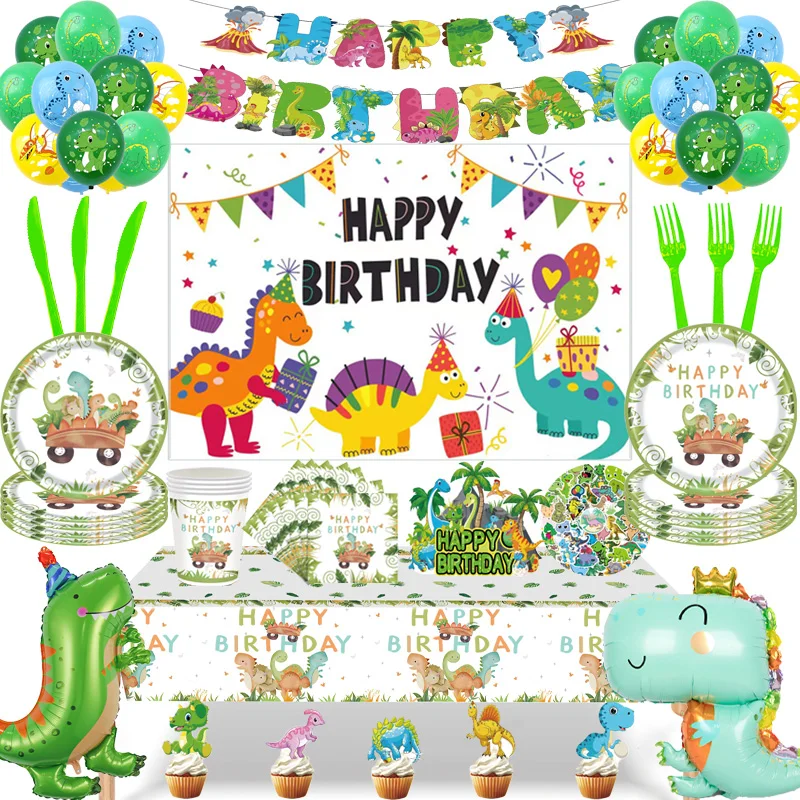New Cartoon Dinosaur Theme Party Supplies Birthday Tableware Paper Plate Tablecloth Balloon Baby Shower Kids Party Decorations 
New Cartoon Dinosaur Theme Party Supplies Birthday Tableware Paper Plate Tablecloth Balloon Baby Shower Kids Party Decorations