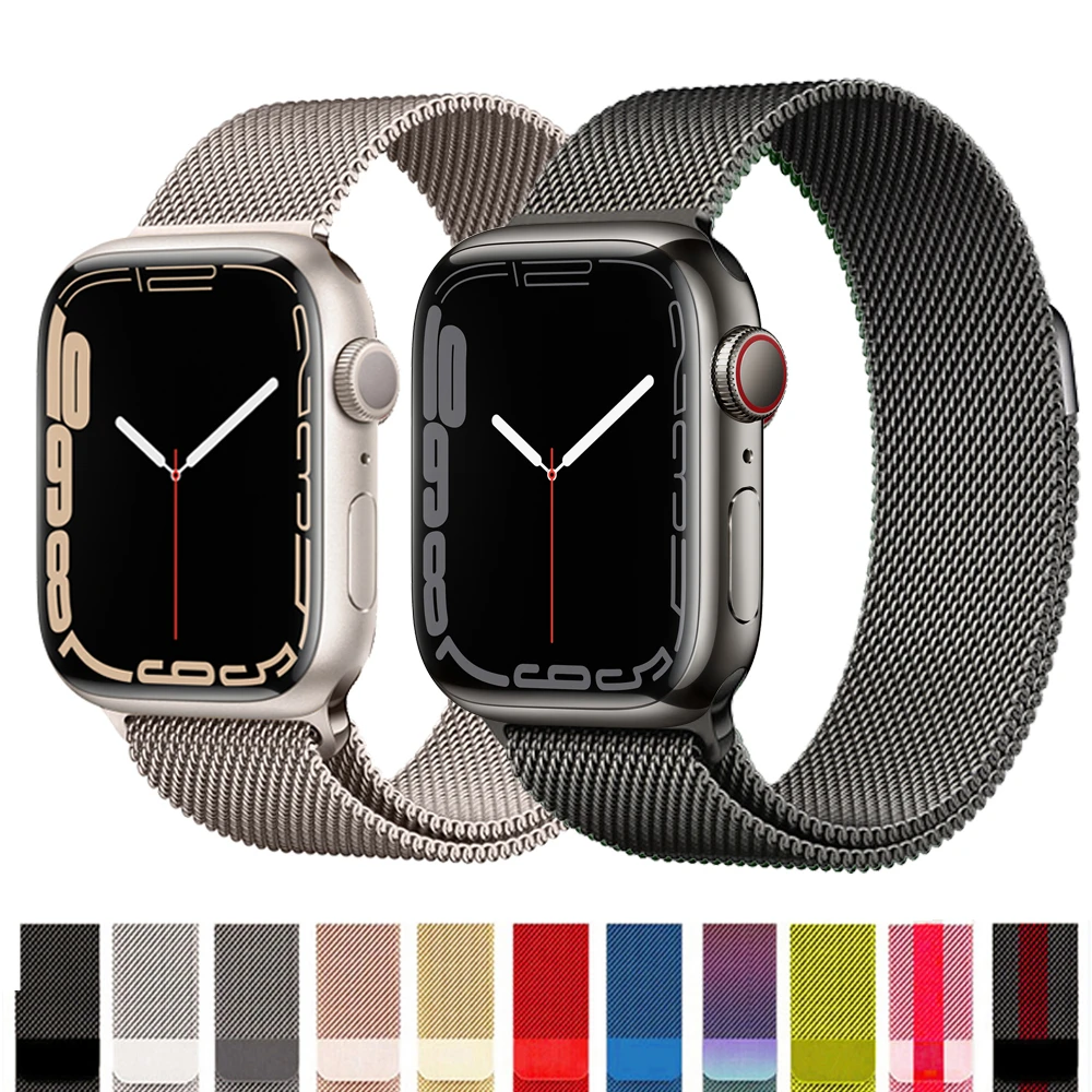 Strap For Apple watch band 44mm 40mm 38mm 42mm metal Magnetic Loop correa Accessories bracelet iWatch serie 4 3 SE 6 7 45mm 41mm
Strap For Apple watch band 44mm 40mm 38mm 42mm metal Magnetic Loop correa Accessories bracelet iWatch serie 4 3 SE 6 7 45mm 41mm