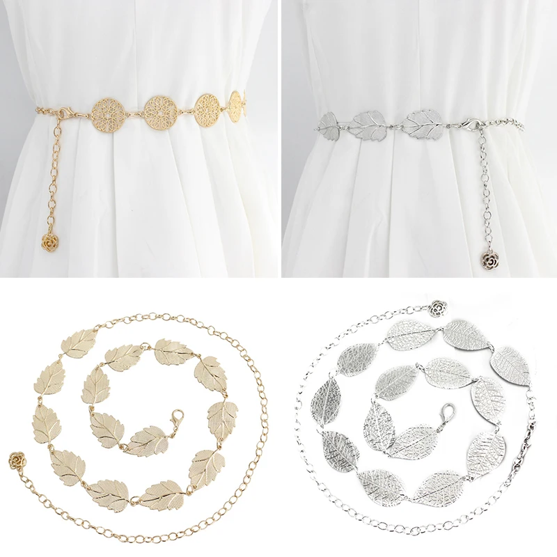 Женский ажурный ремень в форме листьев, элегантный металлический пояс золотого и серебряного цветов, женский ремень для свадебного платья
Женский ажурный ремень в форме листьев, элегантный металлический пояс золотого и серебряного цветов, женский ремень для свадебного платья