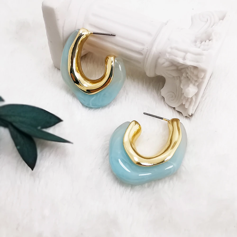 Renya Gothic Resin C Hoop Earring Gold Color Hoop Earrings for Women Girls Elegant Irregular Summer Jewelry Accessories Gift
Renya Gothic Resin C Hoop Earring Gold Color Hoop Earrings for Women Girls Elegant Irregular Summer Jewelry Accessories Gift