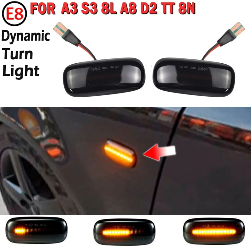 Car LED Dynamic Side Marker Lights, For- A2 A3 8L A4 B5 A6 4B C5 A8 4D TT 8N Sequential Blinker Turn Signal Light
Car LED Dynamic Side Marker Lights, For- A2 A3 8L A4 B5 A6 4B C5 A8 4D TT 8N Sequential Blinker Turn Signal Light