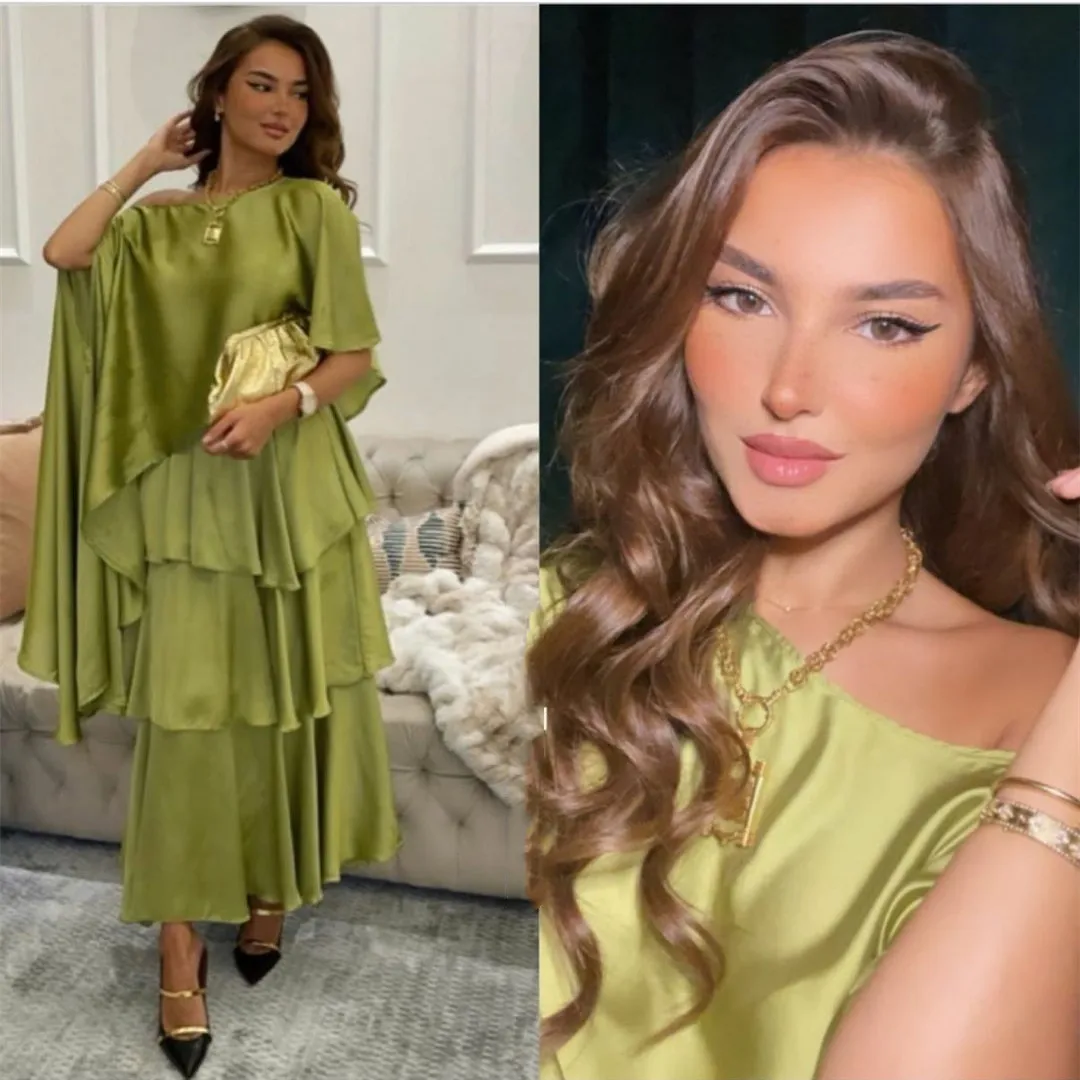 Fashionvane Saudi Arabia Women Wear Tiered A Line Prom Dresses Ankle Length Half Sleeves Special Occasion Night Party Club
Fashionvane Saudi Arabia Women Wear Tiered A Line Prom Dresses Ankle Length Half Sleeves Special Occasion Night Party Club