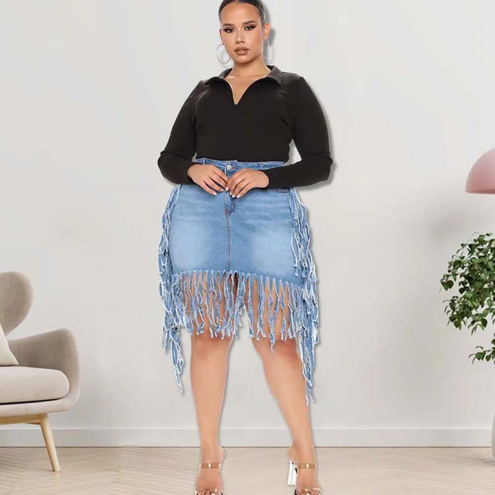 Denim Skirt Women 2022 Fashion Tassel Bodycon Package Hip High Waist Female Streetwear Casual Stretchy Fringe Short Mini Skirts
Denim Skirt Women 2022 Fashion Tassel Bodycon Package Hip High Waist Female Streetwear Casual Stretchy Fringe Short Mini Skirts