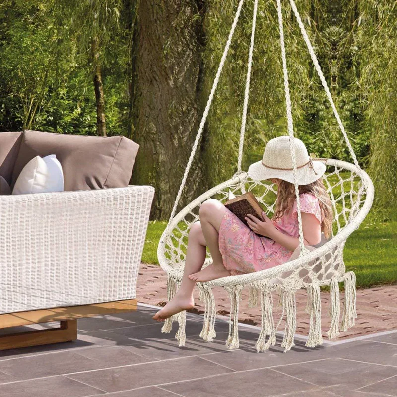 Casual Outdoor Hammock Chair With Tassel 80 X 80cm Bohemia Style Hanging Chairs Hammock Indoor Balcony Garden Furniture Swing
Casual Outdoor Hammock Chair With Tassel 80 X 80cm Bohemia Style Hanging Chairs Hammock Indoor Balcony Garden Furniture Swing