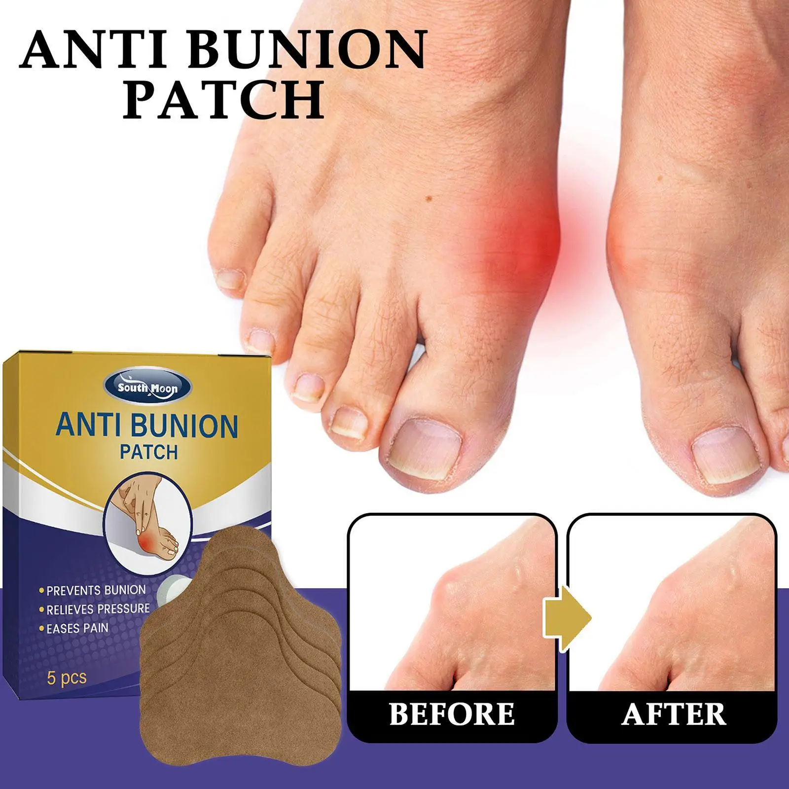 5pcs Anti Bunion Patch Finger Toe Bunion Pain Relief Pads Bunion Corrector Foot Bone Thumb Corrector Sticker Foot Patches
5pcs Anti Bunion Patch Finger Toe Bunion Pain Relief Pads Bunion Corrector Foot Bone Thumb Corrector Sticker Foot Patches