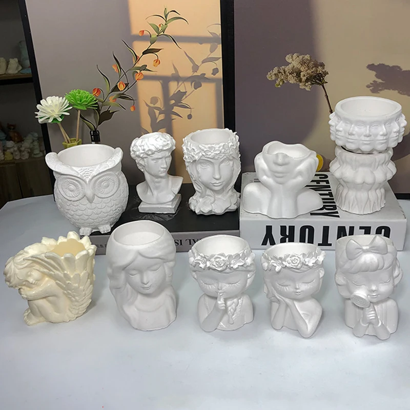 Silicone Mold Homemade DIY Potted Green Plants Mold Face Flower Pot Silicone Mold for Girl Flower Pot Cement Gypsum
Silicone Mold Homemade DIY Potted Green Plants Mold Face Flower Pot Silicone Mold for Girl Flower Pot Cement Gypsum