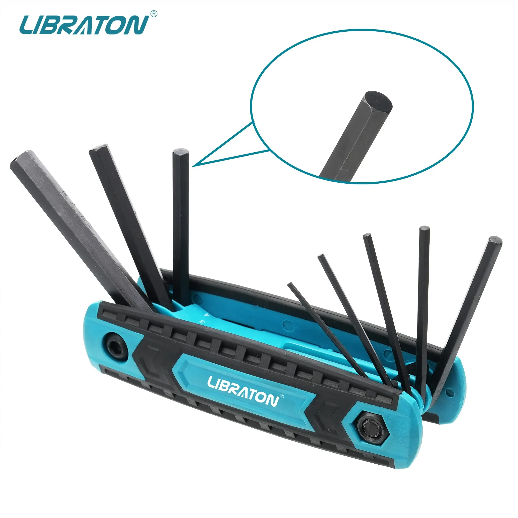 LIBRATON Набор складных шестигранных ключей 8 в 1
LIBRATON Набор складных шестигранных ключей 8 в 1