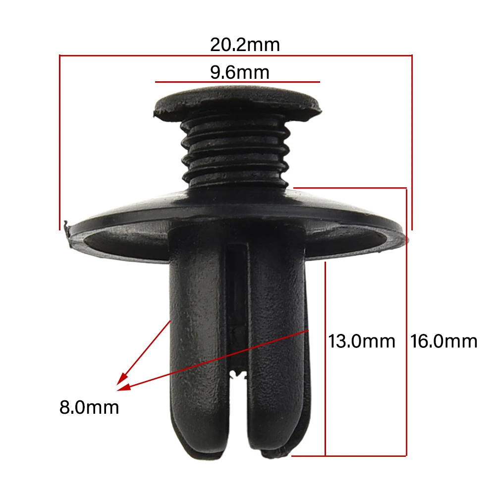 100pcs 8mm Universal Auto Plastic Screw Fasteners Car Fender Buckle Fixed Clips Used In Car Fenders, Bumpers, Doors Or Other Aut
100pcs 8mm Universal Auto Plastic Screw Fasteners Car Fender Buckle Fixed Clips Used In Car Fenders, Bumpers, Doors Or Other Aut