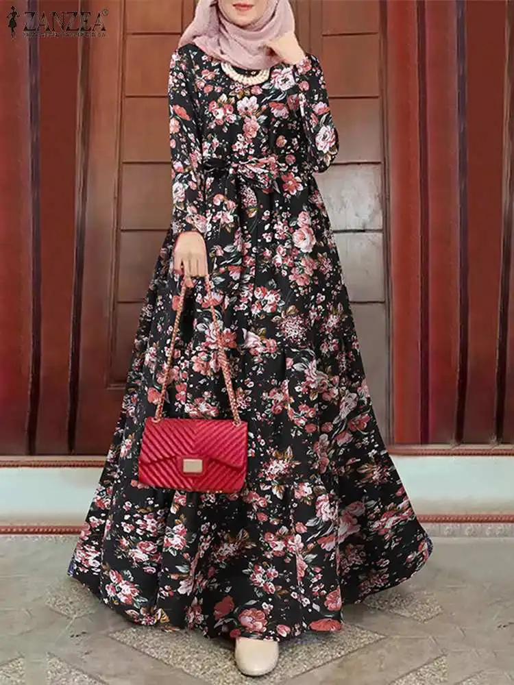 ZANZEA Bohemian Printed Maxi Muslim Abaya Dress Vintage Floral Sundress Women Long Sleeve Casual Dubai Turkey Hijab Dress Robes
ZANZEA Bohemian Printed Maxi Muslim Abaya Dress Vintage Floral Sundress Women Long Sleeve Casual Dubai Turkey Hijab Dress Robes