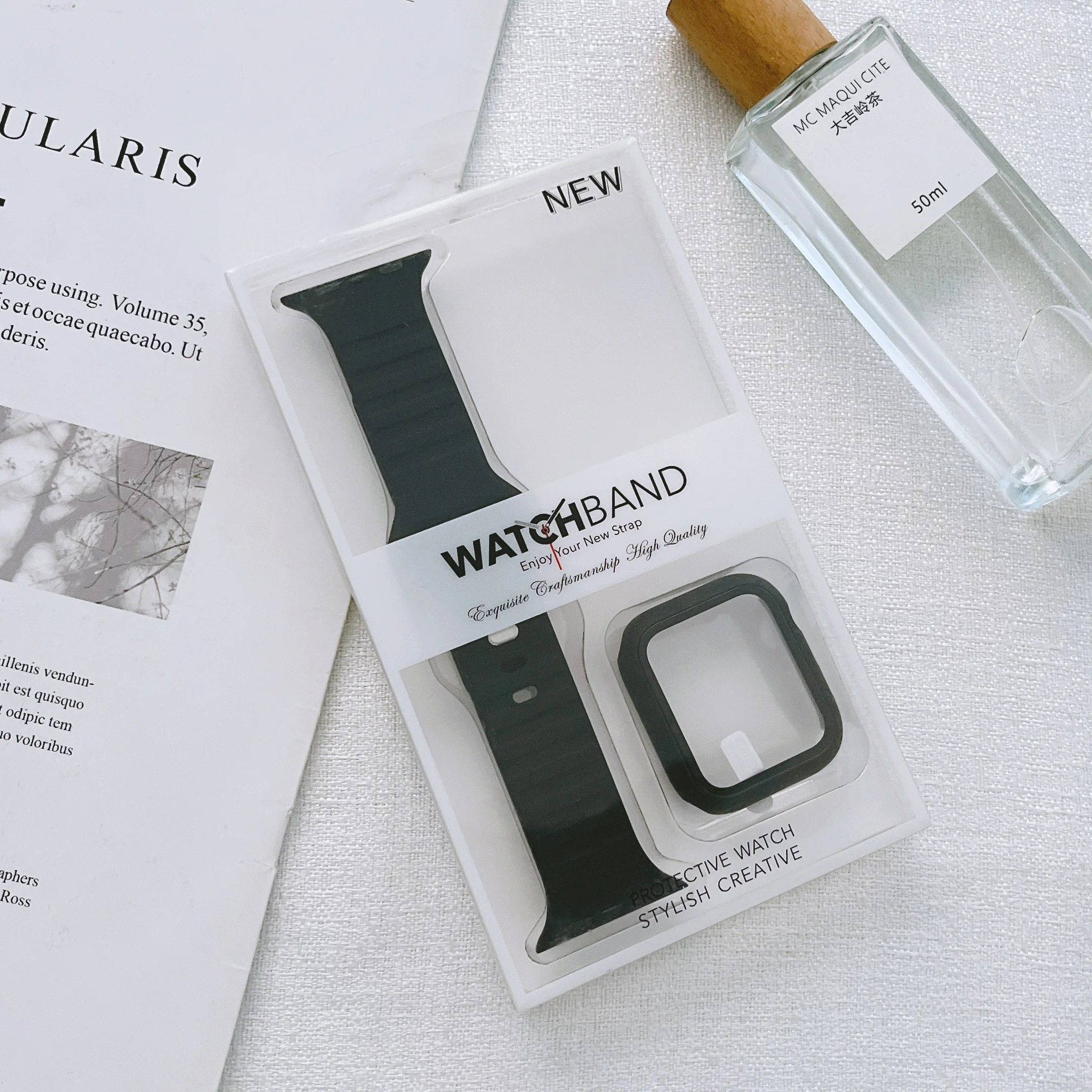 Glass+Case+Strap for Apple Watch band38mm/40mm/41mm 42mm/44mm/45mm Silicone Screen Protectors IWatch Series 7 6 SE 5 4 3
Glass+Case+Strap for Apple Watch band38mm/40mm/41mm 42mm/44mm/45mm Silicone Screen Protectors IWatch Series 7 6 SE 5 4 3