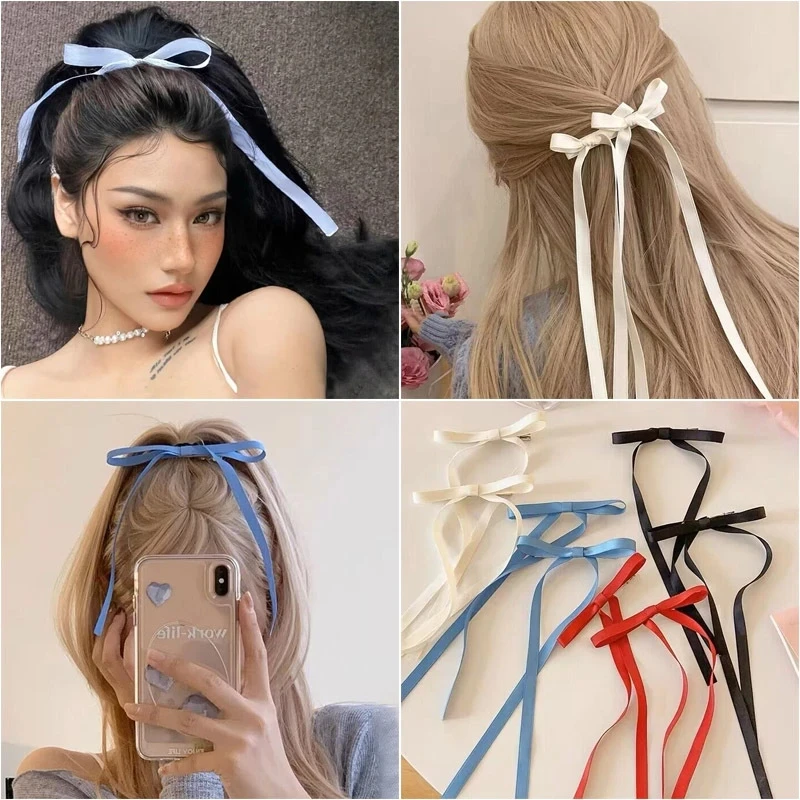2PCS Cute Bowknot Hair Clip Long Ribbon Hairpins Barrettes Trendy Hairpins For Women Girl DIY Braid Hair Accessories 
2PCS Cute Bowknot Hair Clip Long Ribbon Hairpins Barrettes Trendy Hairpins For Women Girl DIY Braid Hair Accessories