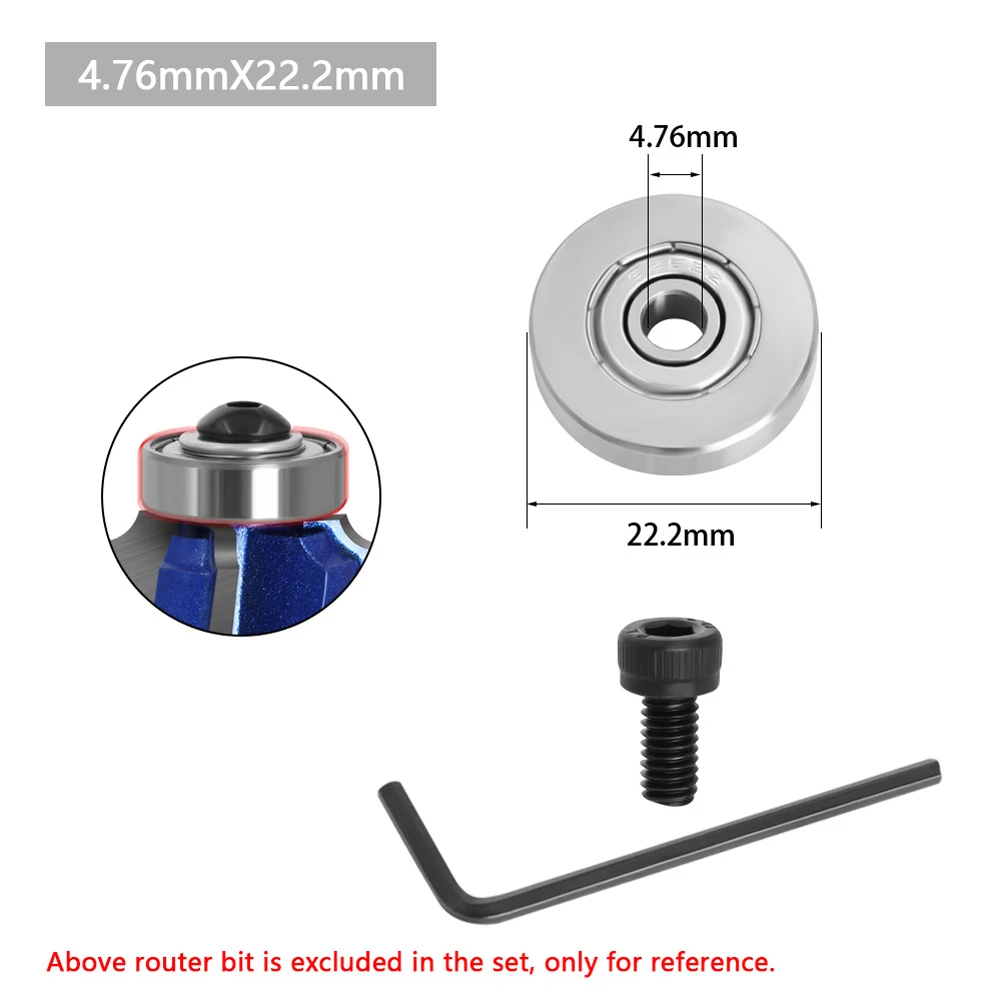 10Pcs Router Bits Top Mounted Ball Bearings Guide For Router Bit Bearing Repairing Replacement Power Tools Accessory Kit
10Pcs Router Bits Top Mounted Ball Bearings Guide For Router Bit Bearing Repairing Replacement Power Tools Accessory Kit