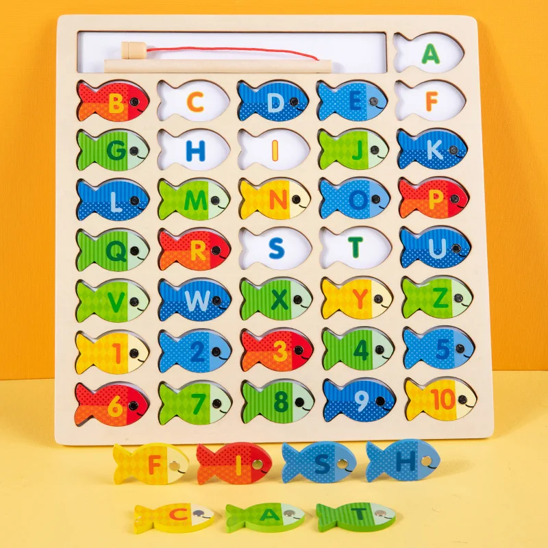 Wooden Alphanumeric Fishing Board Fishing Game Kids Shape Matching Early Childhood Education Puzzle Toys Wooden
Wooden Alphanumeric Fishing Board Fishing Game Kids Shape Matching Early Childhood Education Puzzle Toys Wooden