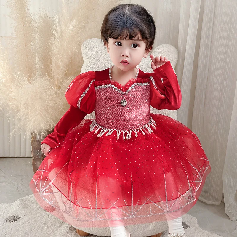 Pink Velvet Baby Girls Clothe Party 1st Birthday Newborn Princess Dresses for Kids Baptism Puff Long Sleeve Spring Dress Costume
Pink Velvet Baby Girls Clothe Party 1st Birthday Newborn Princess Dresses for Kids Baptism Puff Long Sleeve Spring Dress Costume