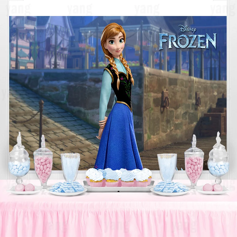 

Disney Princess Frozen Anna Elsa Olaf Kids Birthday Backgrounds Decors Vinyl Party Backdrops Baby Shower Supplies Girls Gifts