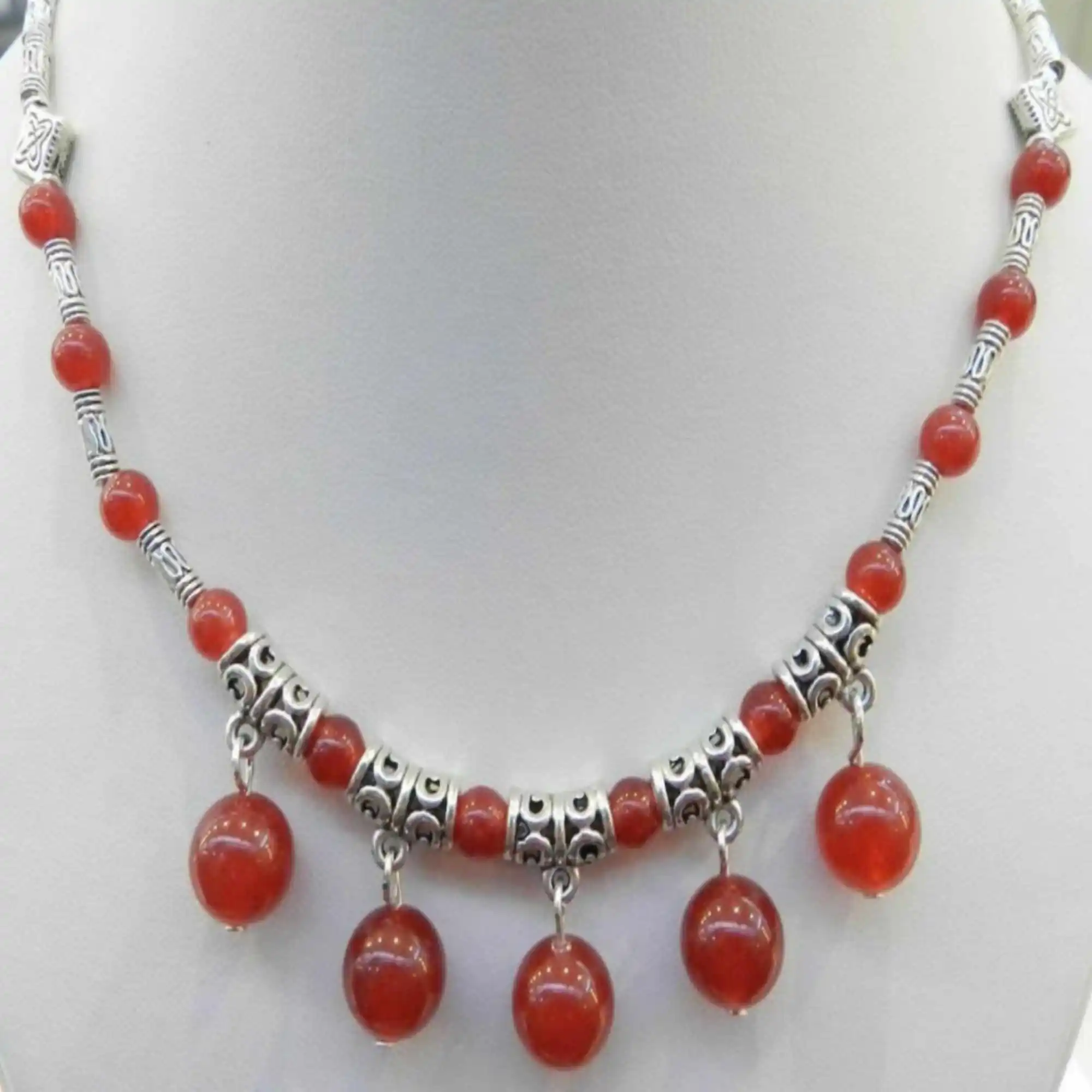 Natural red jadeite Pearl gemstone pendant silver necklace Men Dragon Jewelry Steel Tibetan Amulet Keychain Charm Chain Heart
Natural red jadeite Pearl gemstone pendant silver necklace Men Dragon Jewelry Steel Tibetan Amulet Keychain Charm Chain Heart