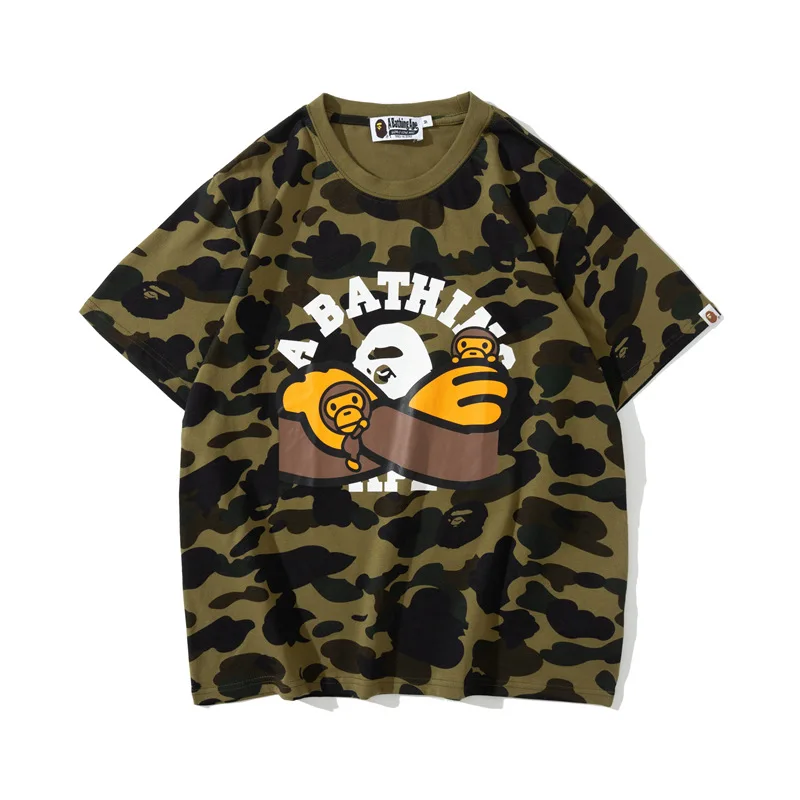 Wholesale 2022 Summer New Bape Ape-Man Camouflage Men'S And Women'S Tide Brand Cotton Short-Sleeved T-Shirt
Wholesale 2022 Summer New Bape Ape-Man Camouflage Men'S And Women'S Tide Brand Cotton Short-Sleeved T-Shirt