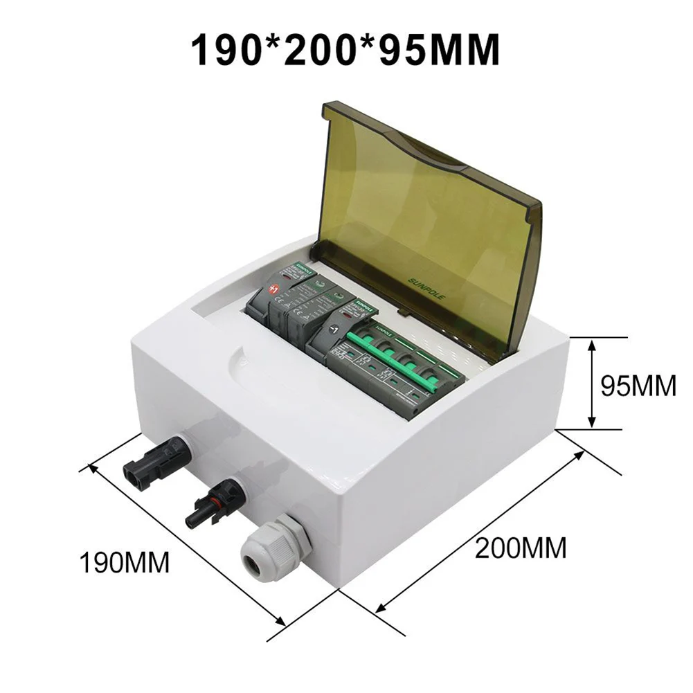 1-In-1-out 1000V PV Combiner Box Solar Surge Protection DC Distribution 190*200*95mm/200*150*95mm PV Combiner Box Solar Parts
1-In-1-out 1000V PV Combiner Box Solar Surge Protection DC Distribution 190*200*95mm/200*150*95mm PV Combiner Box Solar Parts