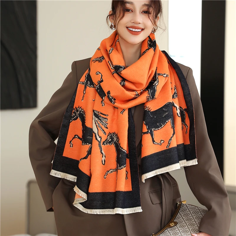 Design Cashmere Pashmina Scarf for Women Brand Warm Thick Shawl Blanket Neckerchief Foulard Lady Echarpe Muffler Bufanda Poncho 
Design Cashmere Pashmina Scarf for Women Brand Warm Thick Shawl Blanket Neckerchief Foulard Lady Echarpe Muffler Bufanda Poncho