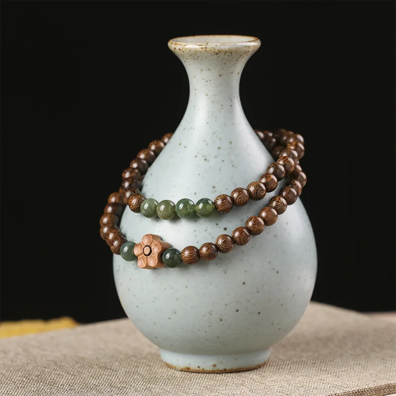 Green sandalwood bracelet diy design double circle Buddhist beads men and women bracelet sandalwood art ethnic style jewelry
Green sandalwood bracelet diy design double circle Buddhist beads men and women bracelet sandalwood art ethnic style jewelry