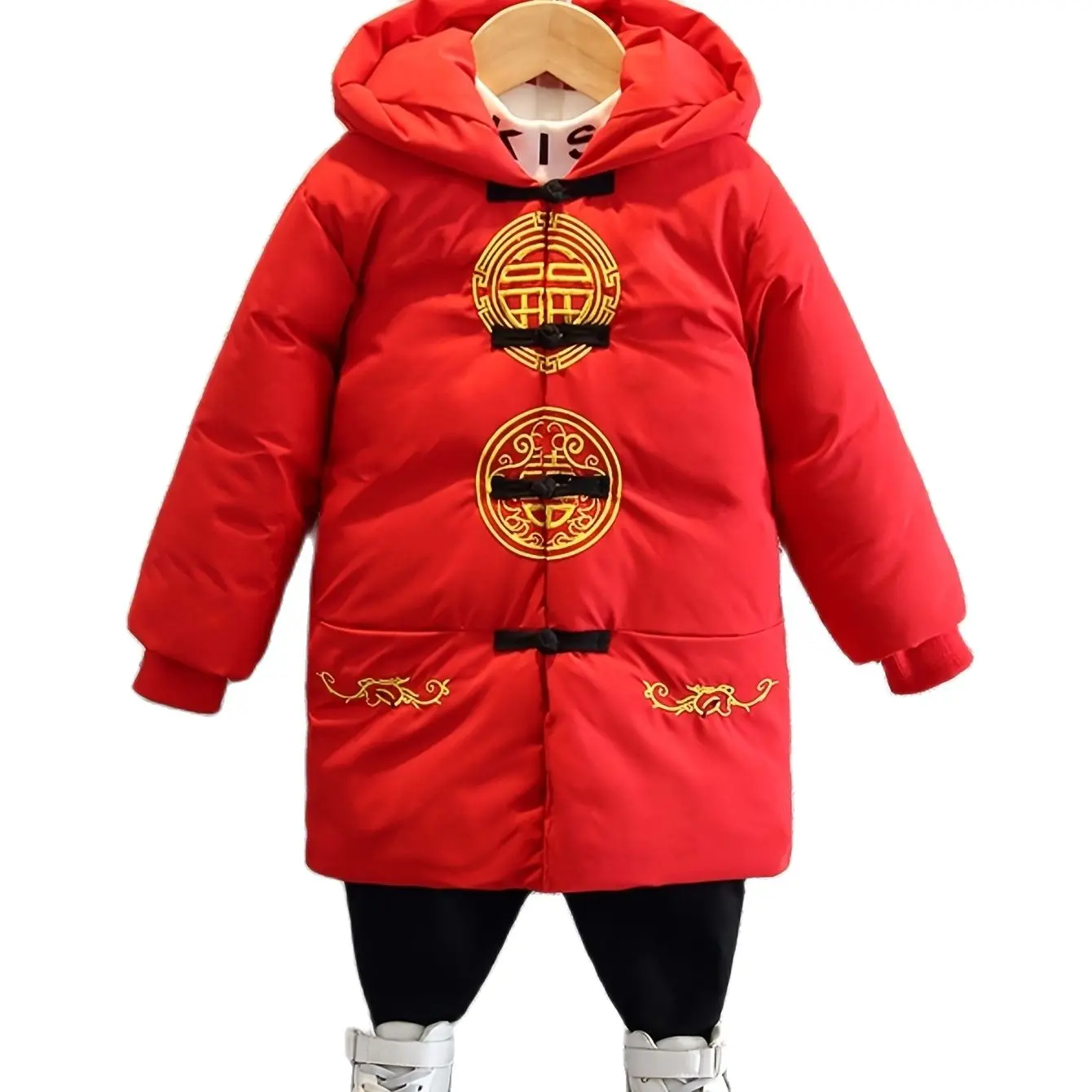 Boys Casual Chinese Tang Style Hooded Puffer Jacket Thermal Padded Outwear Hanfu For Spring Festival New Year Party Outfits
Boys Casual Chinese Tang Style Hooded Puffer Jacket Thermal Padded Outwear Hanfu For Spring Festival New Year Party Outfits