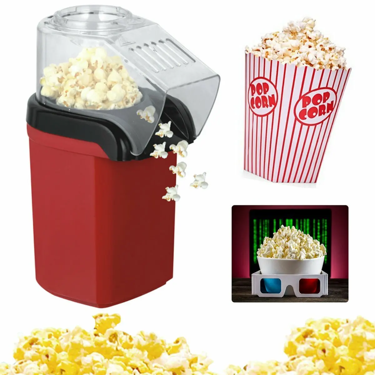 Mini Household Healthy Hot Air Oil-free Popcorn Maker Home Kitchen Machine Tools Bread Maker
Mini Household Healthy Hot Air Oil-free Popcorn Maker Home Kitchen Machine Tools Bread Maker