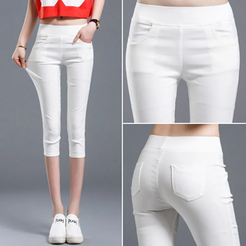 Woman 2023 Summer Calf Length Pants Pencil High Waist Pocket Skinny Elastic Fabric Black White Plus Size Streetwear Dropshipping
Woman 2023 Summer Calf Length Pants Pencil High Waist Pocket Skinny Elastic Fabric Black White Plus Size Streetwear Dropshipping