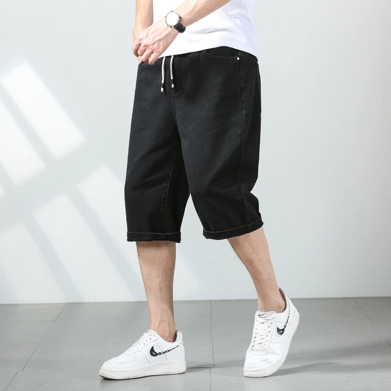 Summer Men's Baggy Short Jeans Elasticity Waist Straight Denim Shorts Brand Fashion Casual Light Blue Black Calf Length Pants
Summer Men's Baggy Short Jeans Elasticity Waist Straight Denim Shorts Brand Fashion Casual Light Blue Black Calf Length Pants