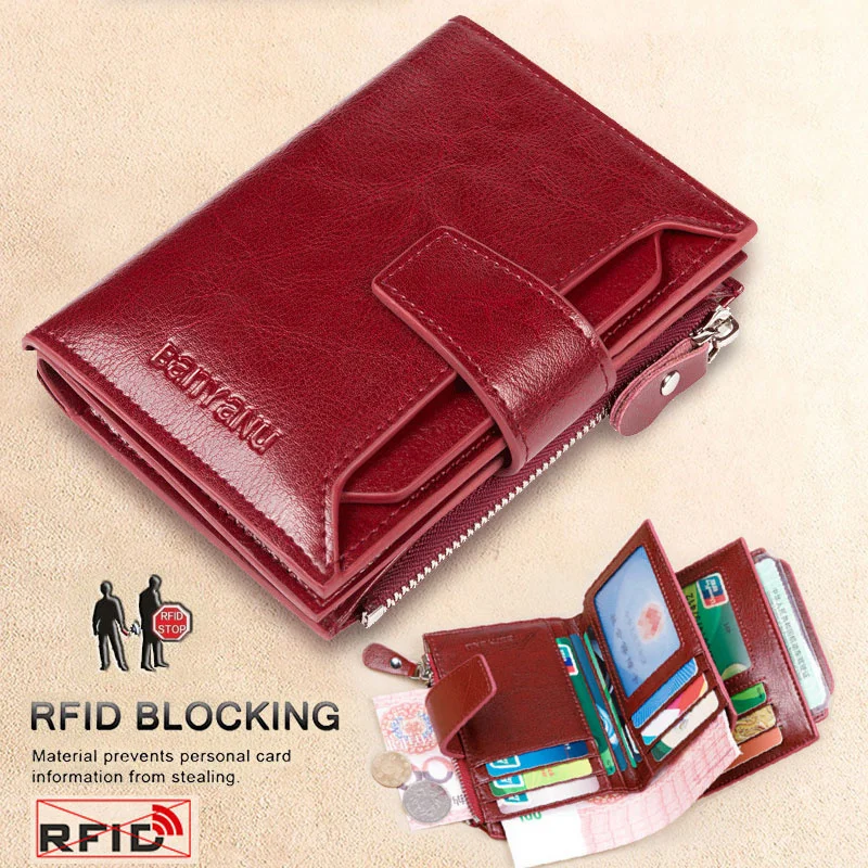 Fahion Women Genuine Leather Wallet 2023 Blocking Short Multi Function Large Capacity Zipper Coin Purse Money Clip
Fahion Women Genuine Leather Wallet 2023 Blocking Short Multi Function Large Capacity Zipper Coin Purse Money Clip