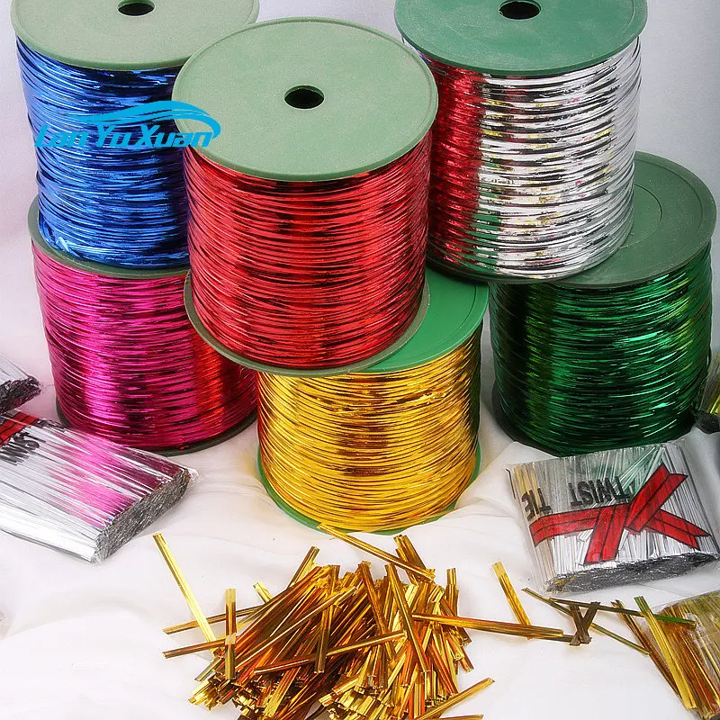Metal tie wire tie gold and silver wire cake gift bag sealing string bouquet tying line flower shop packaging materials
Metal tie wire tie gold and silver wire cake gift bag sealing string bouquet tying line flower shop packaging materials