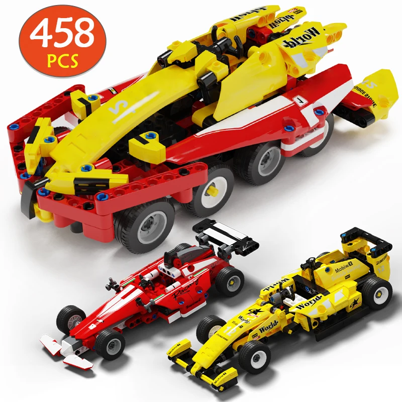 Competition 2in1 Technical Compatible Pull Back Formula Racing Car Building Blocks Supercar Vehicle Bricks Toys for Kids Gifts
Competition 2in1 Technical Compatible Pull Back Formula Racing Car Building Blocks Supercar Vehicle Bricks Toys for Kids Gifts