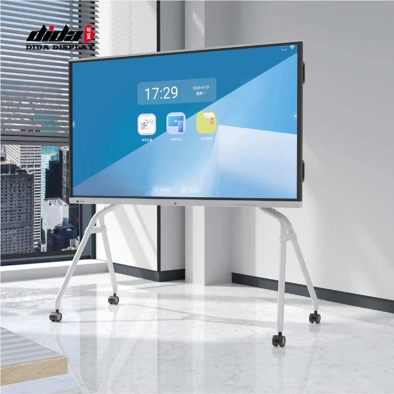 

Simple tv stand for conference, TV cart with wheels tv trolley stand For Interactive Whiteboard