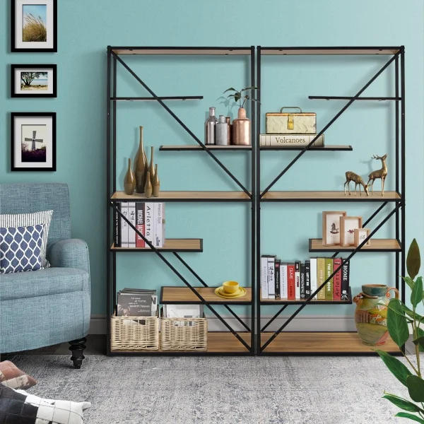 31.5" W * 71" H Metal Etagere Bookcase Bookshelf Estanteria Libros Home Furniture Living Room
31.5" W * 71" H Metal Etagere Bookcase Bookshelf Estanteria Libros Home Furniture Living Room
