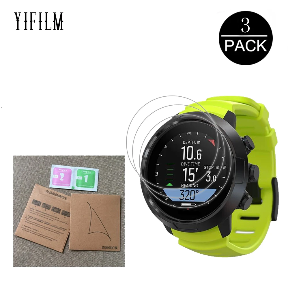 

3Pack HD Clear Film For SUUNTO D5 DX D4F D6I D4I Novo Smart watch Anti-shock 7H Nano Explosion-proof Screen Protector not glass
