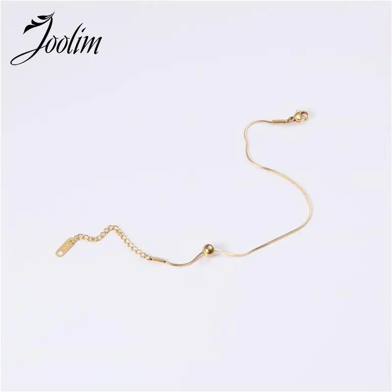 Joolim Jewelry Wholesale No Fade&Waterproof Simple Dainty Snakesbone Chain Beads Stainless Steel Bracelet for Women
Joolim Jewelry Wholesale No Fade&Waterproof Simple Dainty Snakesbone Chain Beads Stainless Steel Bracelet for Women