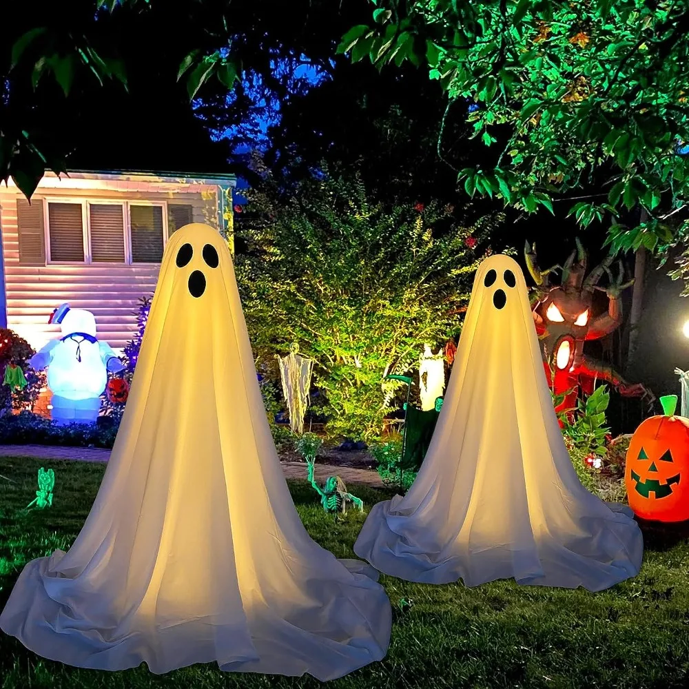 2 Pack Halloween Decorations Outdoor, Spooky Ghost Halloween Decor with Light Strings Battery Operated Home Decor
2 Pack Halloween Decorations Outdoor, Spooky Ghost Halloween Decor with Light Strings Battery Operated Home Decor