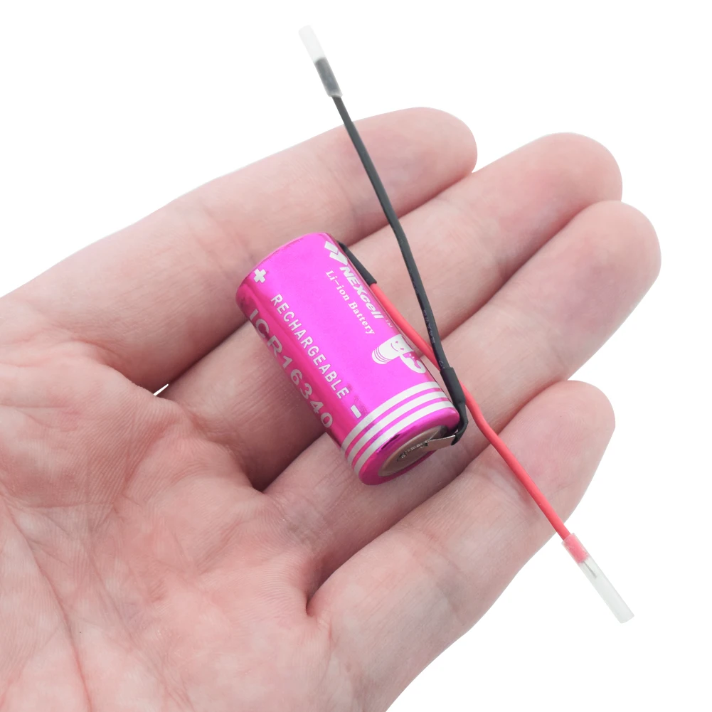 1/2/4Pcs 16340 Replacement Battery For Printer Mini Fan Interphone 3.7 V 1200mah Li-ion Lithium Batteries + DIY Silica gel Cable 
1/2/4Pcs 16340 Replacement Battery For Printer Mini Fan Interphone 3.7 V 1200mah Li-ion Lithium Batteries + DIY Silica gel Cable