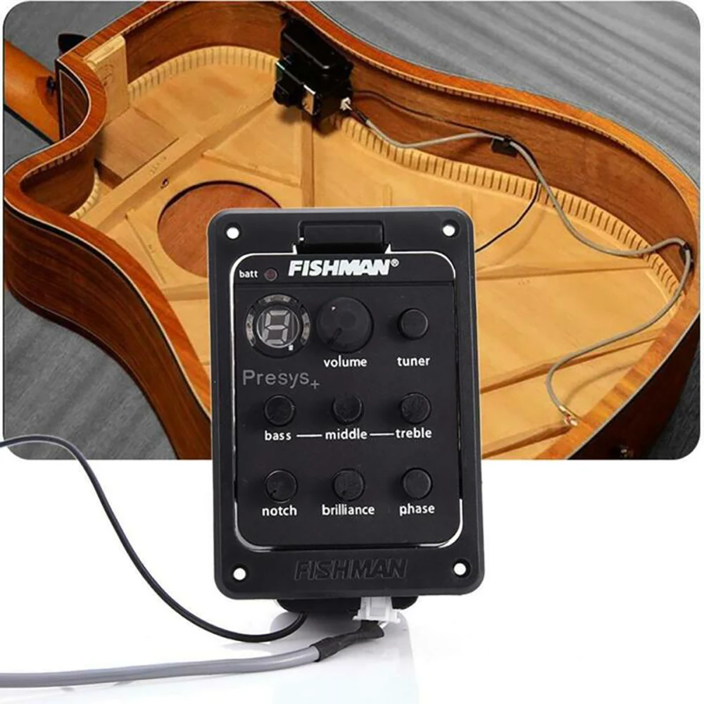 FISHMAN Presys 201 Guitar Pickups Preamp Piezo 4-Band EQ Equalizer Tuner Mic Presys With Soft Piezo Acoustic Guitar Accessories
FISHMAN Presys 201 Guitar Pickups Preamp Piezo 4-Band EQ Equalizer Tuner Mic Presys With Soft Piezo Acoustic Guitar Accessories