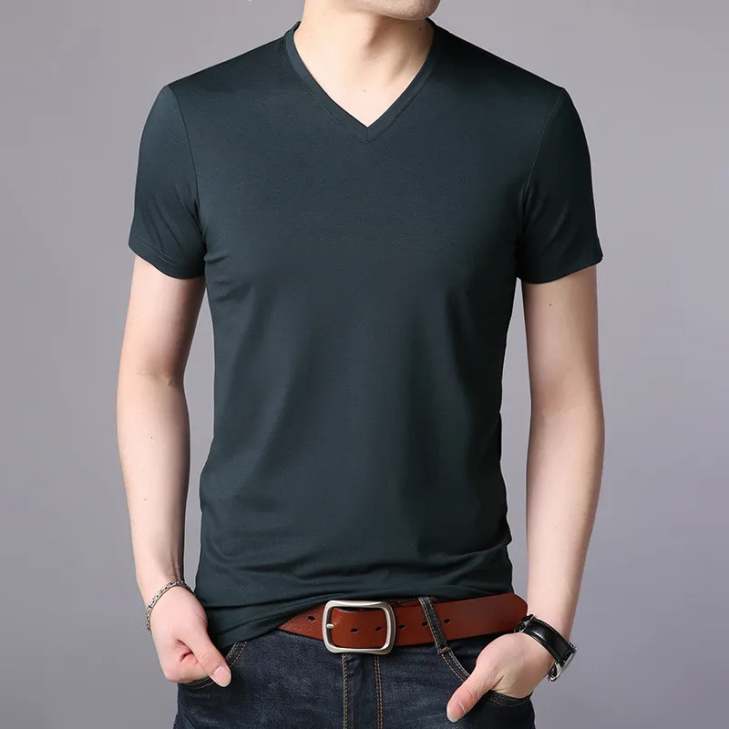 A641 Men's short-sleeved T-shirt ice silk cotton summer white clothes men's solid color t half-sleeved bottoming shirt loose com
A641 Men's short-sleeved T-shirt ice silk cotton summer white clothes men's solid color t half-sleeved bottoming shirt loose com
