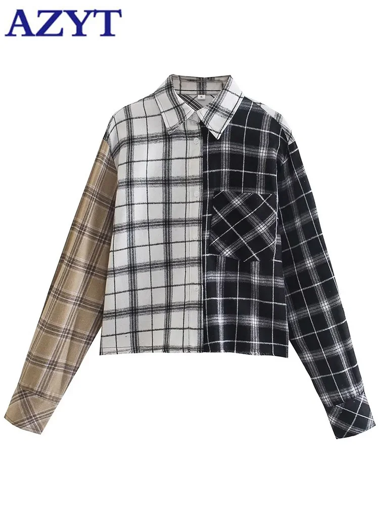 AZYT Patchwork Plaid Shirts And Blouses Female 2023 Spring New Tassels Long Sleeve Female Blouse Vintage Loose Woman Shirts
AZYT Patchwork Plaid Shirts And Blouses Female 2023 Spring New Tassels Long Sleeve Female Blouse Vintage Loose Woman Shirts