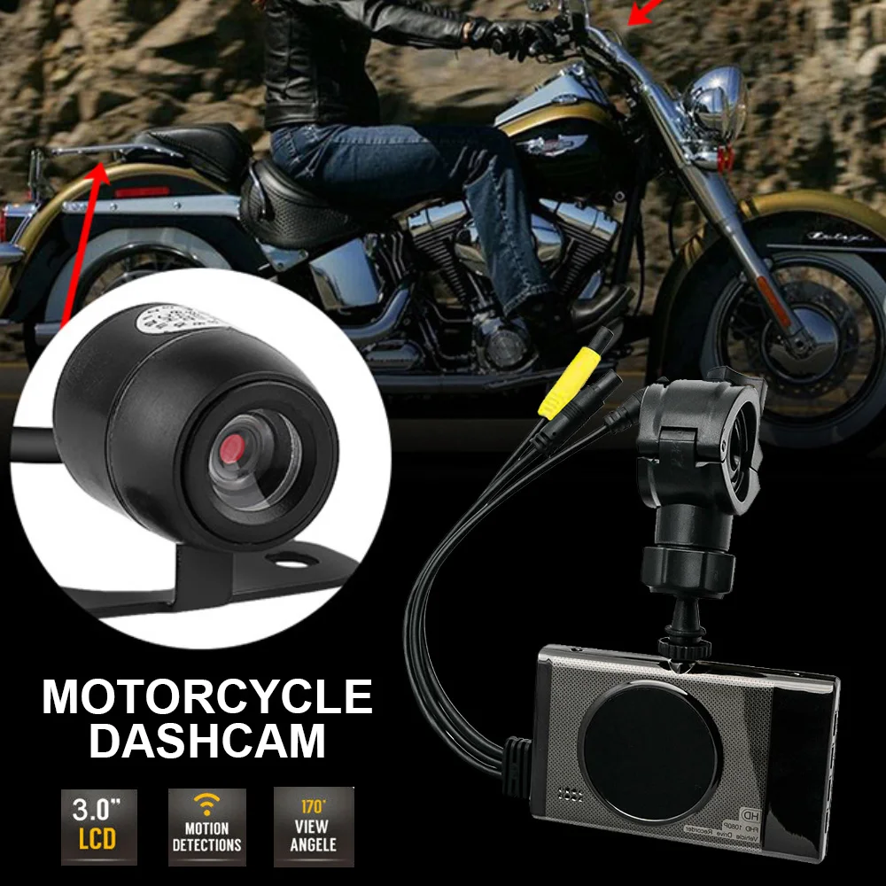 1080P HD Motorcycle Dash Cam DVR Camera Auto Driving Recorder Dustproof Waterproof Dual Lens Motorbike Video Recording Monitor
1080P HD Motorcycle Dash Cam DVR Camera Auto Driving Recorder Dustproof Waterproof Dual Lens Motorbike Video Recording Monitor