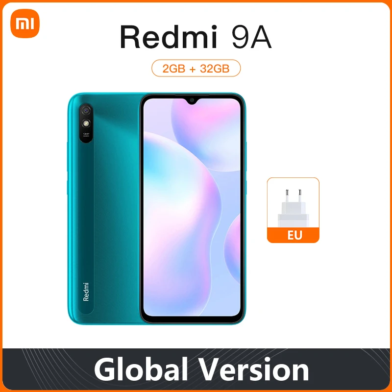 

Global Version Xiaomi Redmi 9A 2GB RAM 32GB ROM Smartphone Brand New Telephone MTK Helio G25 Octa Core Redmi9a 32 Mobile Phone