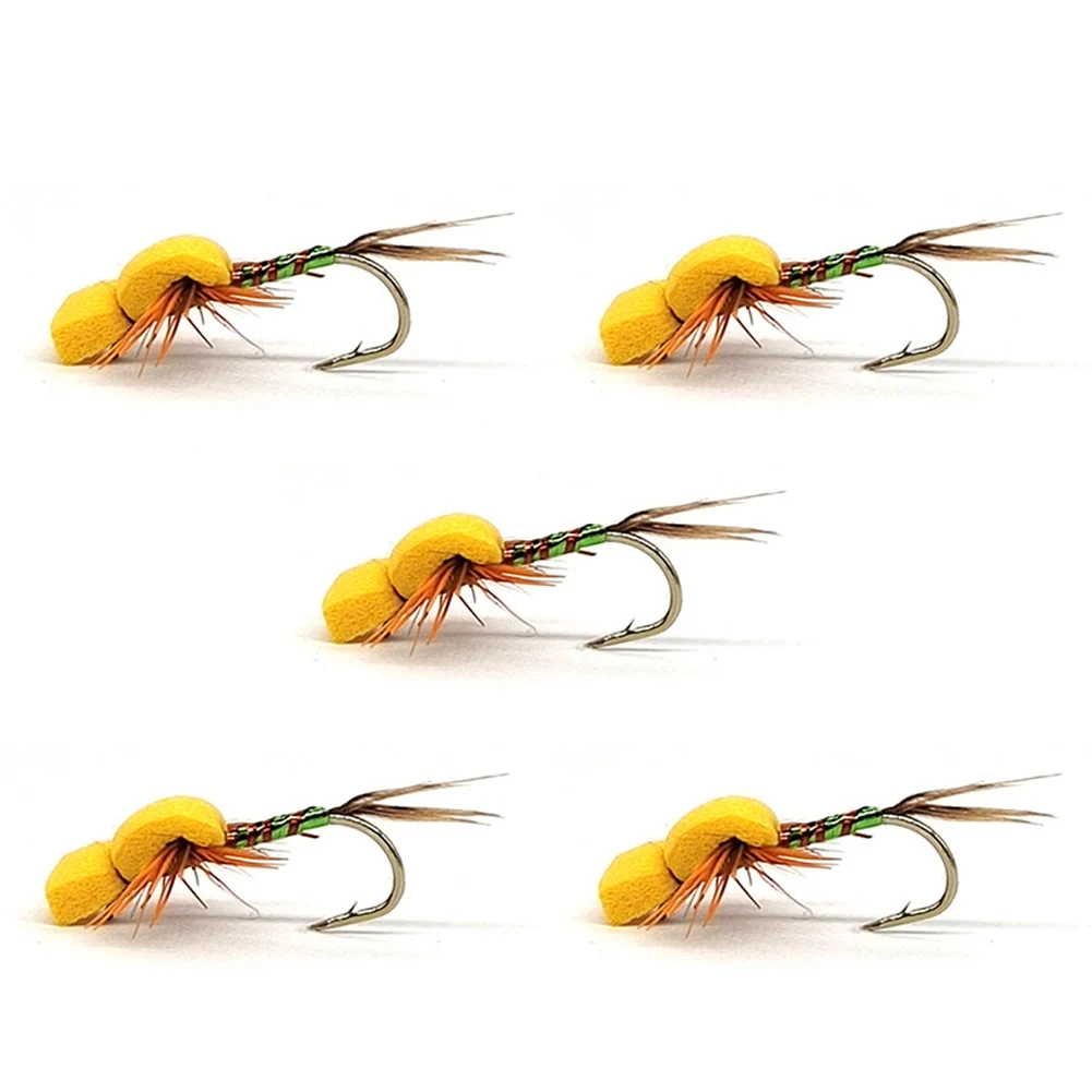 5 Pcs Fly Fishing Bait Yellow /Green Floating Dry Fly Mayfly Lure For Trout Salmon Bass Catfish For Fishing In Rough Waters
5 Pcs Fly Fishing Bait Yellow /Green Floating Dry Fly Mayfly Lure For Trout Salmon Bass Catfish For Fishing In Rough Waters
