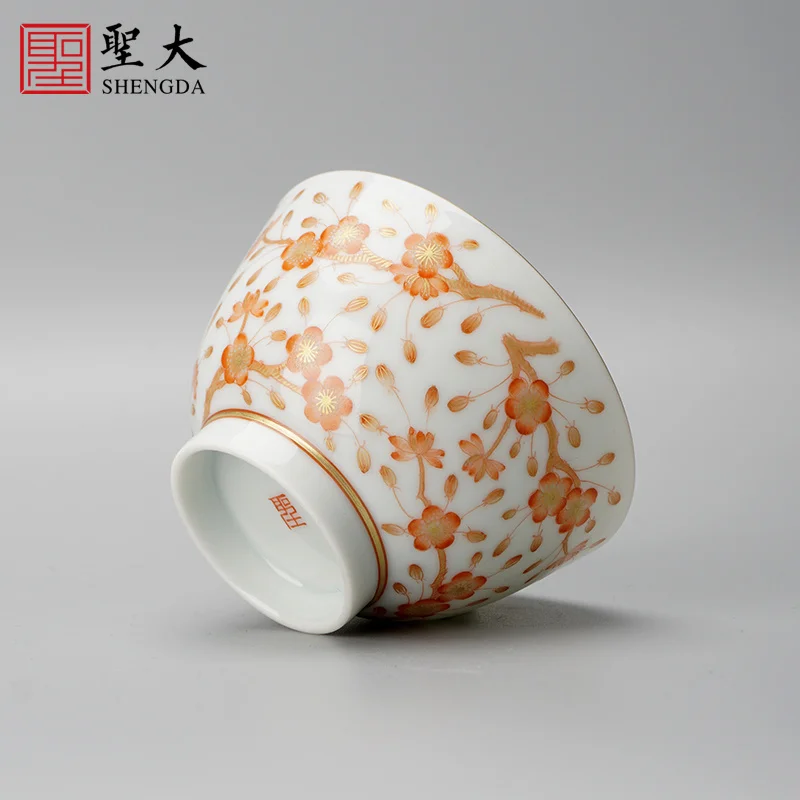 Shengda керамическая красная окрашенная золотистая чашка с рисунком сливы-Master Cup Jingdezhen
Shengda керамическая красная окрашенная золотистая чашка с рисунком сливы-Master Cup Jingdezhen